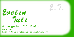 evelin tuli business card